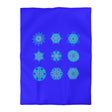 Christmas Snowflakes Microfiber Duvet Cover Mandala Art Drawn by Hand - Mandala on Electric Blue background - Blululi
