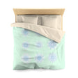 Christmas Snowflakes Microfiber Duvet Cover Mandala Art Drawn by Hand - Mandala on Minty Fresh background - Blululi