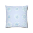 Christmas Snowflakes pillowcase for bed - Spun Polyester Square Pillowcase Mandala Art - Original Fine Art - Hand - drawn, Icy Blue - Blululi