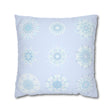 Christmas Snowflakes pillowcase for bed - Spun Polyester Square Pillowcase Mandala Art - Original Fine Art - Hand - drawn, Icy Blue - Blululi