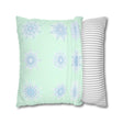 Christmas Snowflakes pillowcase for bed - Spun Polyester Square Pillowcase Mandala Art - Original Fine Art - Hand - drawn, Minty Fresh - Blululi