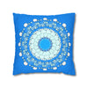 Christmas Snowflakes Pillowcase for Kids' Bed - Spun Polyester Square Pillowcase Mandala Art - Original Fine Art - Hand - drawn, Sky Blue - Blululi