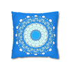 Christmas Snowflakes Pillowcase for Kids' Bed - Spun Polyester Square Pillowcase Mandala Art - Original Fine Art - Hand - drawn, Sky Blue - Blululi