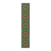 Christmas Table Runner with Mandala Art Drawn by Hand - Green (Cotton, Poly) - Blululi