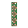 Christmas Table Runner with Mandala Art Drawn by Hand - Green (Cotton, Poly) - Blululi