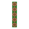 Christmas Table Runner with Mandala Art Drawn by Hand - Green (Cotton, Poly) - Blululi