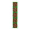 Christmas Table Runner with Mandala Art Drawn by Hand - Green (Cotton, Poly) - Blululi