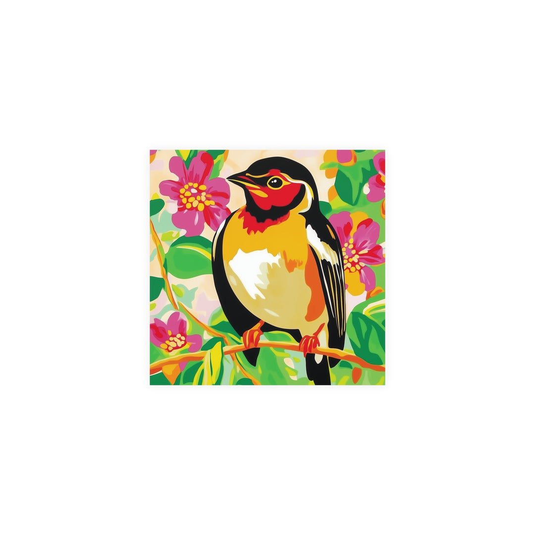 Colorful Bird on Branch - Animal Savana Poster Poster - Blululi