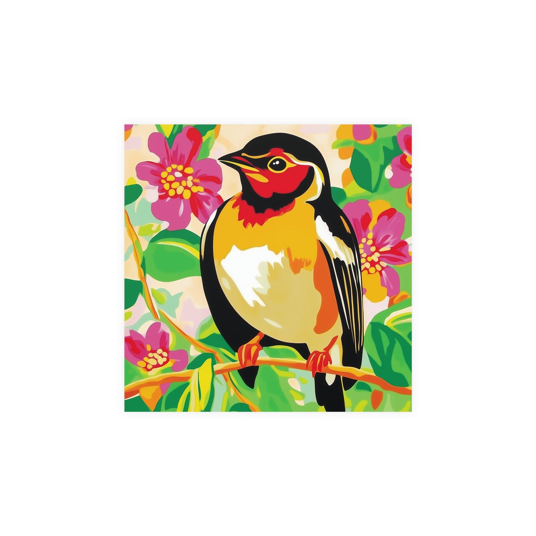 Colorful Bird on Branch - Animal Savana Poster Poster - Blululi