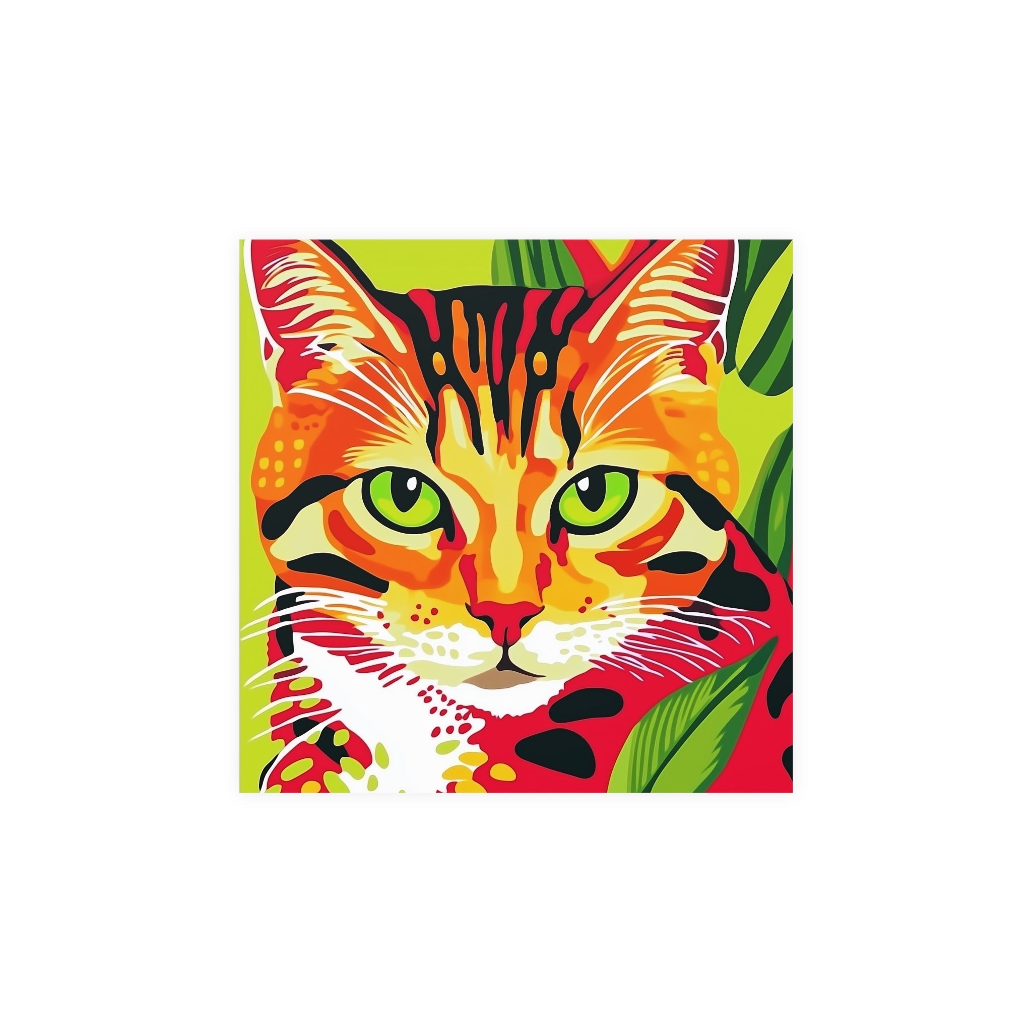 Colorful Cat Portrait - Animal Savana Poster Poster - Blululi