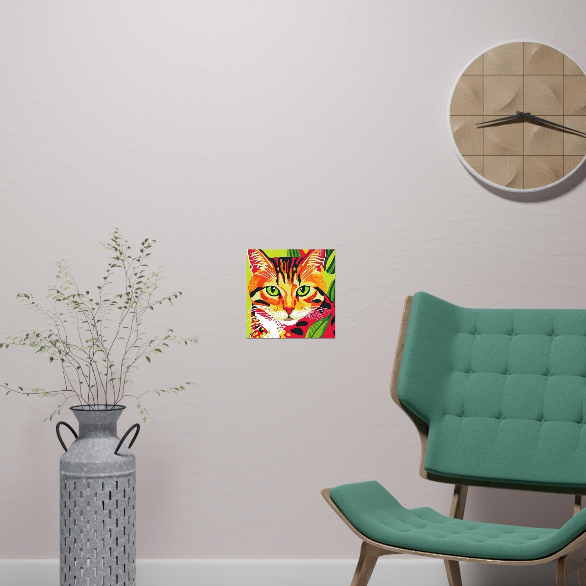 Colorful Cat Portrait - Animal Savana Poster Poster - Blululi