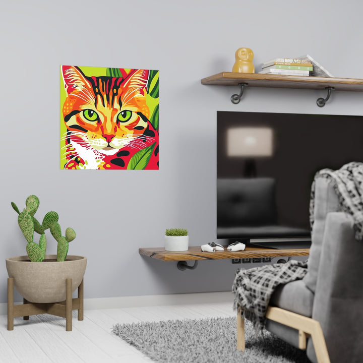 Colorful Cat Portrait - Animal Savana Poster Poster - Blululi