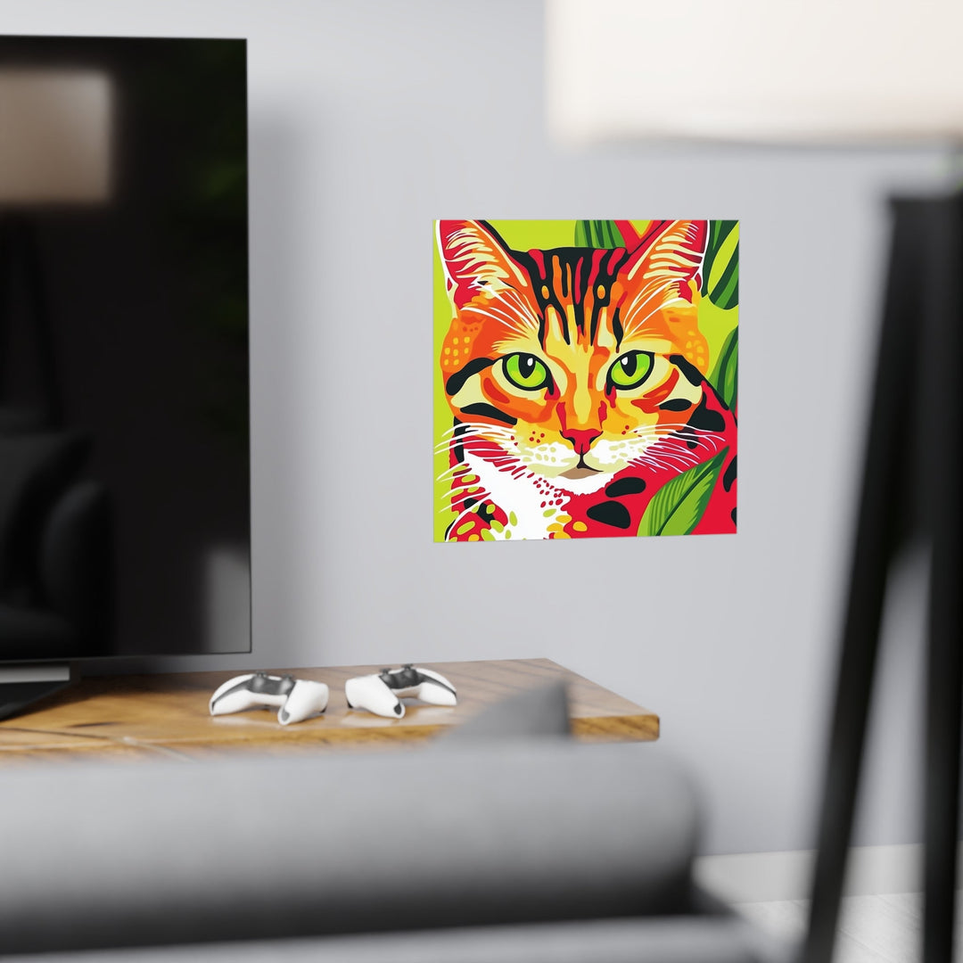 Colorful Cat Portrait - Animal Savana Poster Poster - Blululi