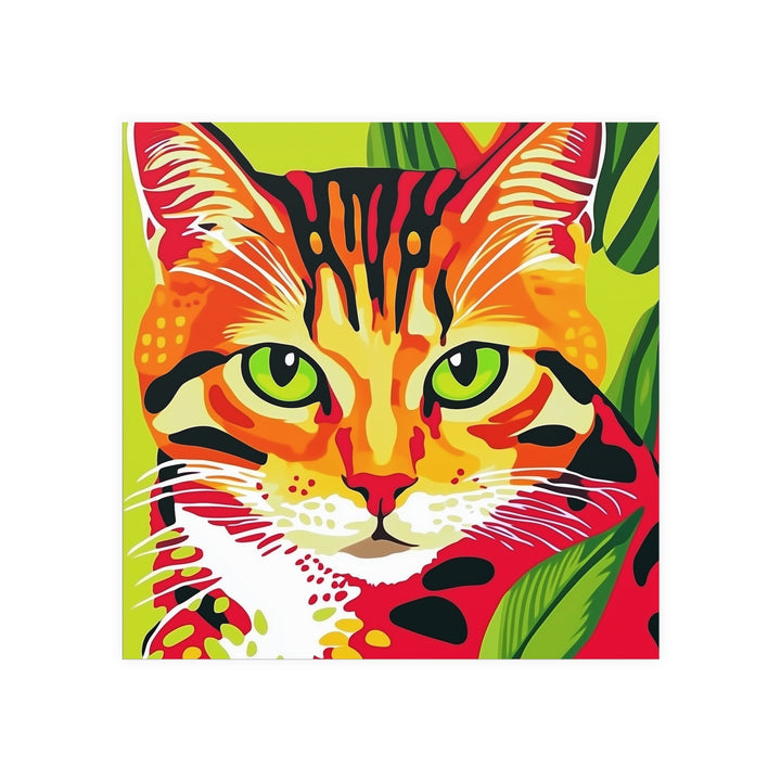 Colorful Cat Portrait - Animal Savana Poster Poster - Blululi