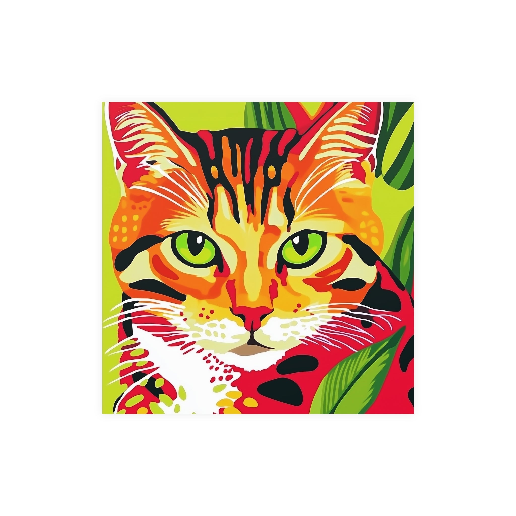 Colorful Cat Portrait - Animal Savana Poster Poster - Blululi