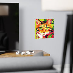Colorful Cat Portrait - Animal Savana Poster Poster - Blululi