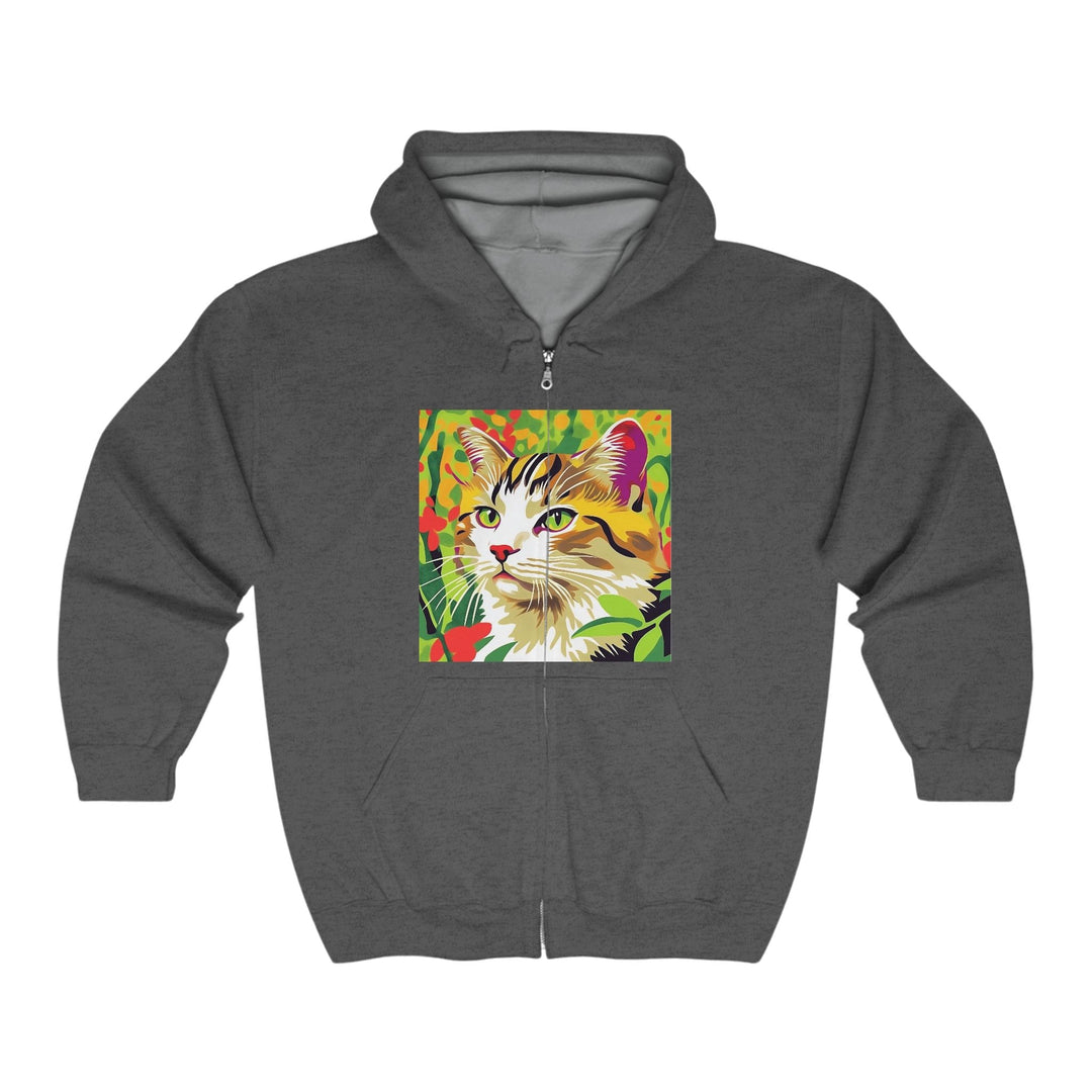 Colorful Cat Savana Hoodie - Whimsical Design Hoodie - Blululi