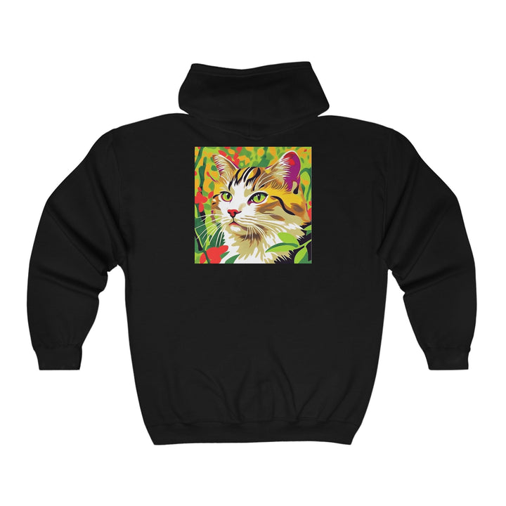 Colorful Cat Savana Hoodie - Whimsical Design Hoodie - Blululi