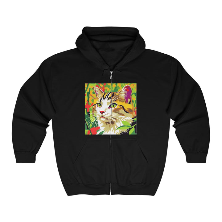 Colorful Cat Savana Hoodie - Whimsical Design Hoodie - Blululi