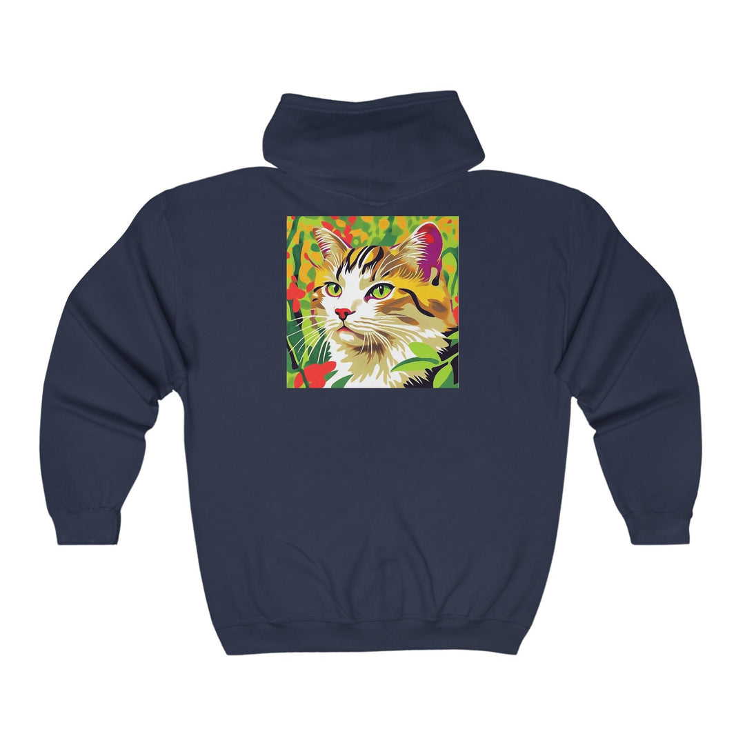 Colorful Cat Savana Hoodie - Whimsical Design Hoodie - Blululi