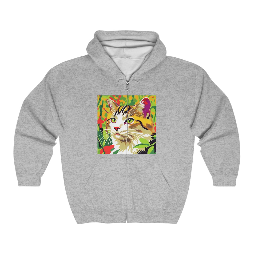 Colorful Cat Savana Hoodie - Whimsical Design Hoodie - Blululi