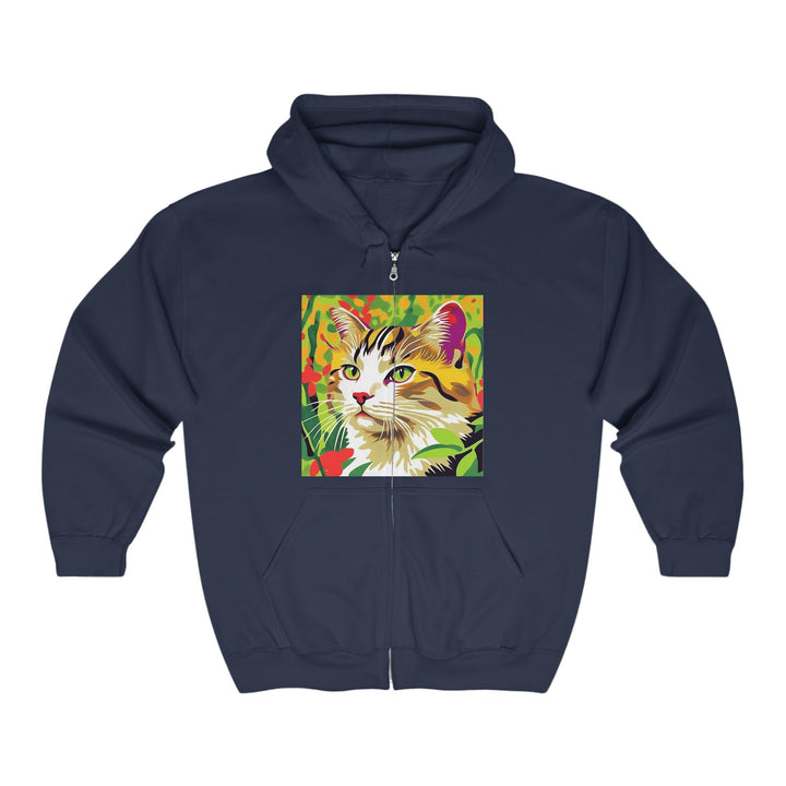 Colorful Cat Savana Hoodie - Whimsical Design Hoodie - Blululi