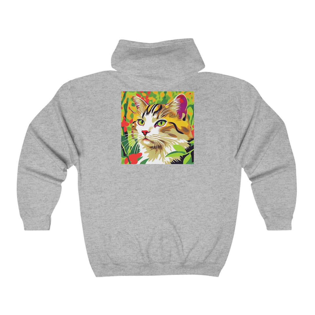 Colorful Cat Savana Hoodie - Whimsical Design Hoodie - Blululi