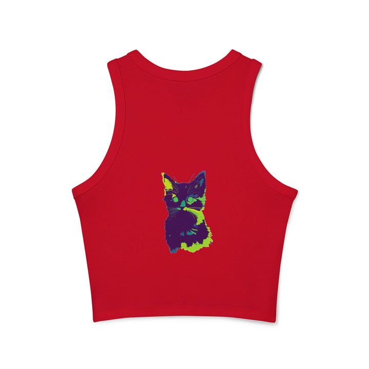 Colorful Cat Watercolor Racerback Tank Top Tank Top - Blululi