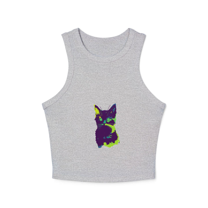 Colorful Cat Watercolor Racerback Tank Top Tank Top - Blululi