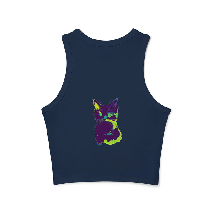 Colorful Cat Watercolor Racerback Tank Top Tank Top - Blululi