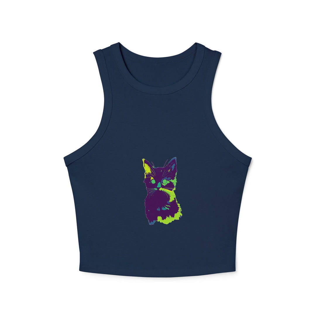 Colorful Cat Watercolor Racerback Tank Top Tank Top - Blululi