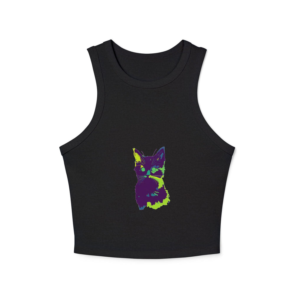 Colorful Cat Watercolor Racerback Tank Top Tank Top - Blululi