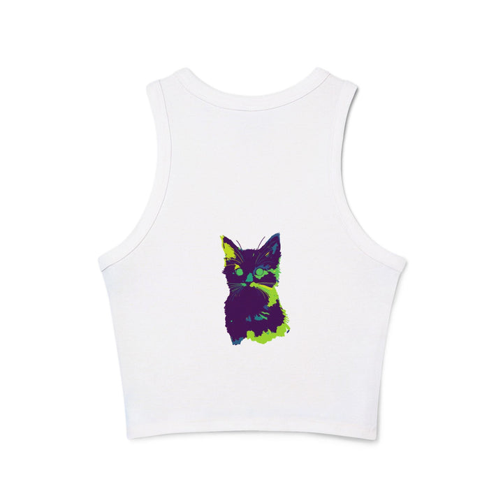 Colorful Cat Watercolor Racerback Tank Top Tank Top - Blululi