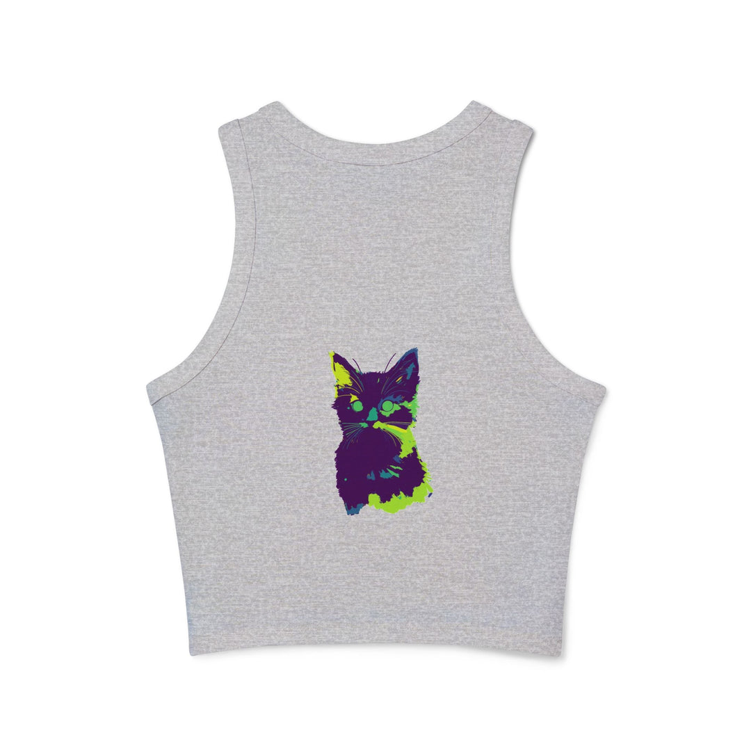 Colorful Cat Watercolor Racerback Tank Top Tank Top - Blululi