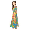 Colorful Dance Dress with Hand Drawn Mandala Art All Over Prints - Blululi