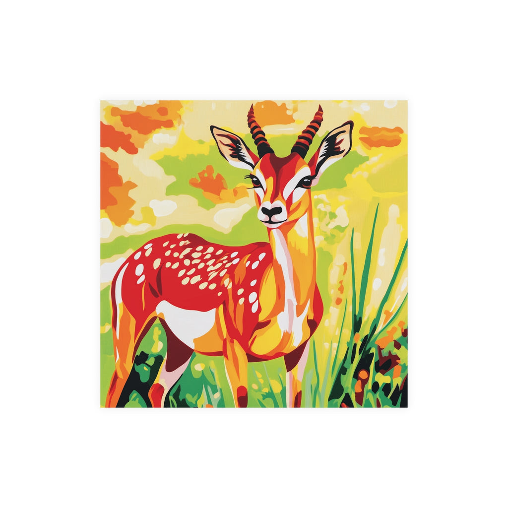 Colorful Deer Savanna Art Print Poster Poster - Blululi