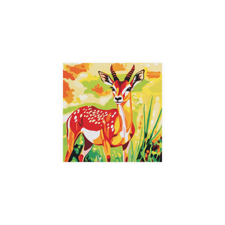 Colorful Deer Savanna Art Print Poster Poster - Blululi