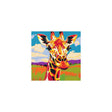 Colorful Giraffe Savanna Poster - Animal Art Poster - Blululi