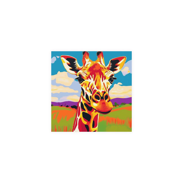 Colorful Giraffe Savanna Poster - Animal Art Poster - Blululi