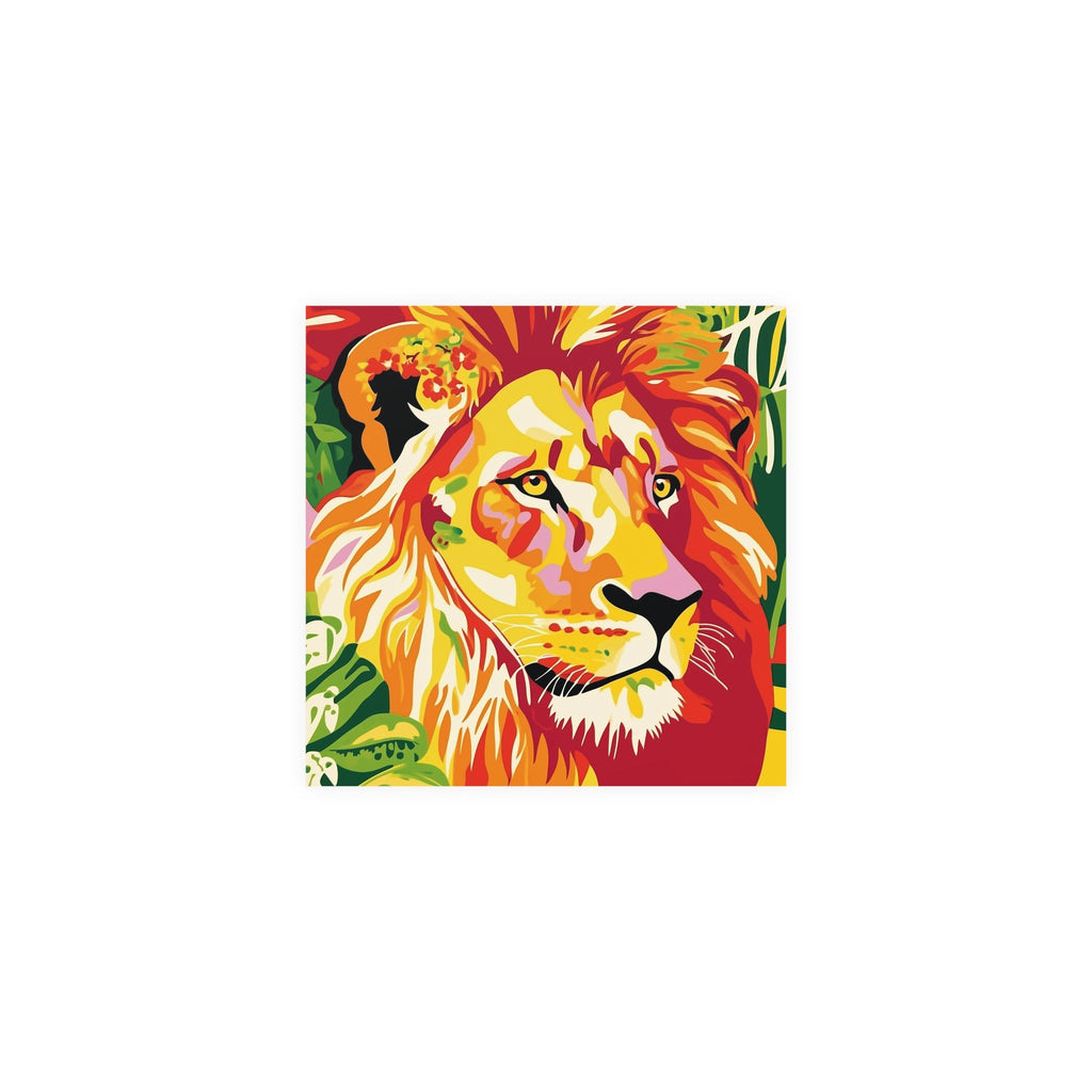 Colorful Lion Face - Savanna Animal Poster Poster - Blululi