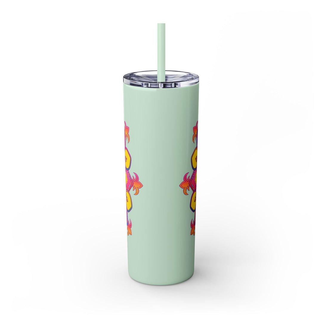 Colorful Mandala 20oz Skinny Tumbler - Hot & Cold Drinks Mug - Blululi