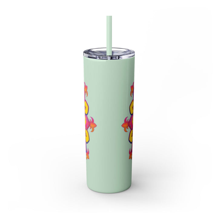 Colorful Mandala 20oz Skinny Tumbler - Hot & Cold Drinks Mug - Blululi