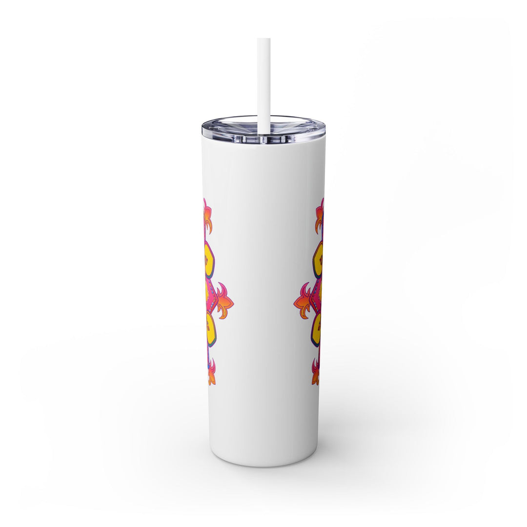 Colorful Mandala 20oz Skinny Tumbler - Hot & Cold Drinks Mug - Blululi