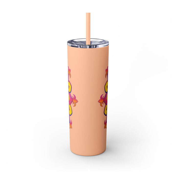 Colorful Mandala 20oz Skinny Tumbler - Hot & Cold Drinks Mug - Blululi