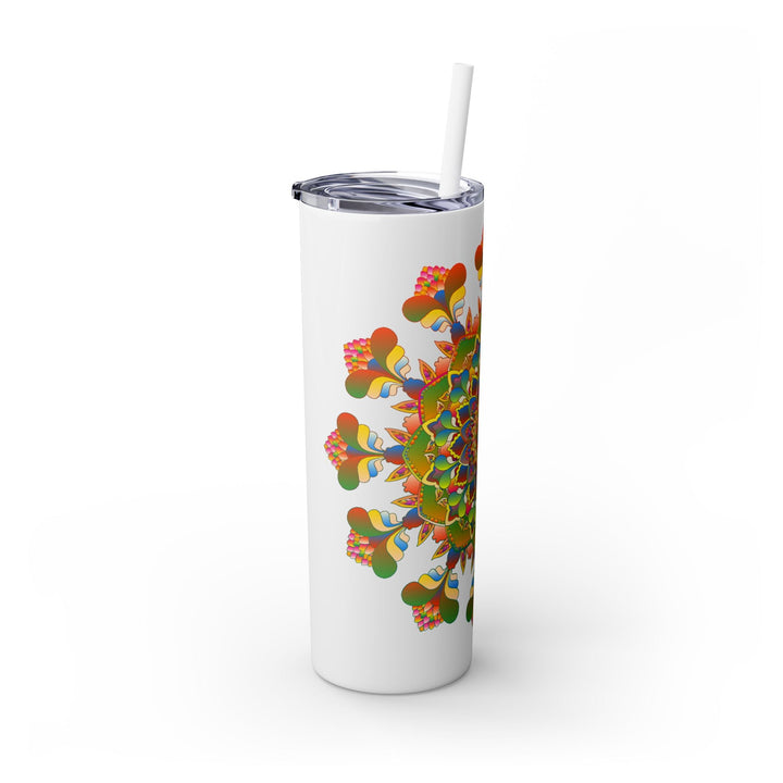 Colorful Mandala 20oz Skinny Tumbler - Hot/Cold Mug - Blululi