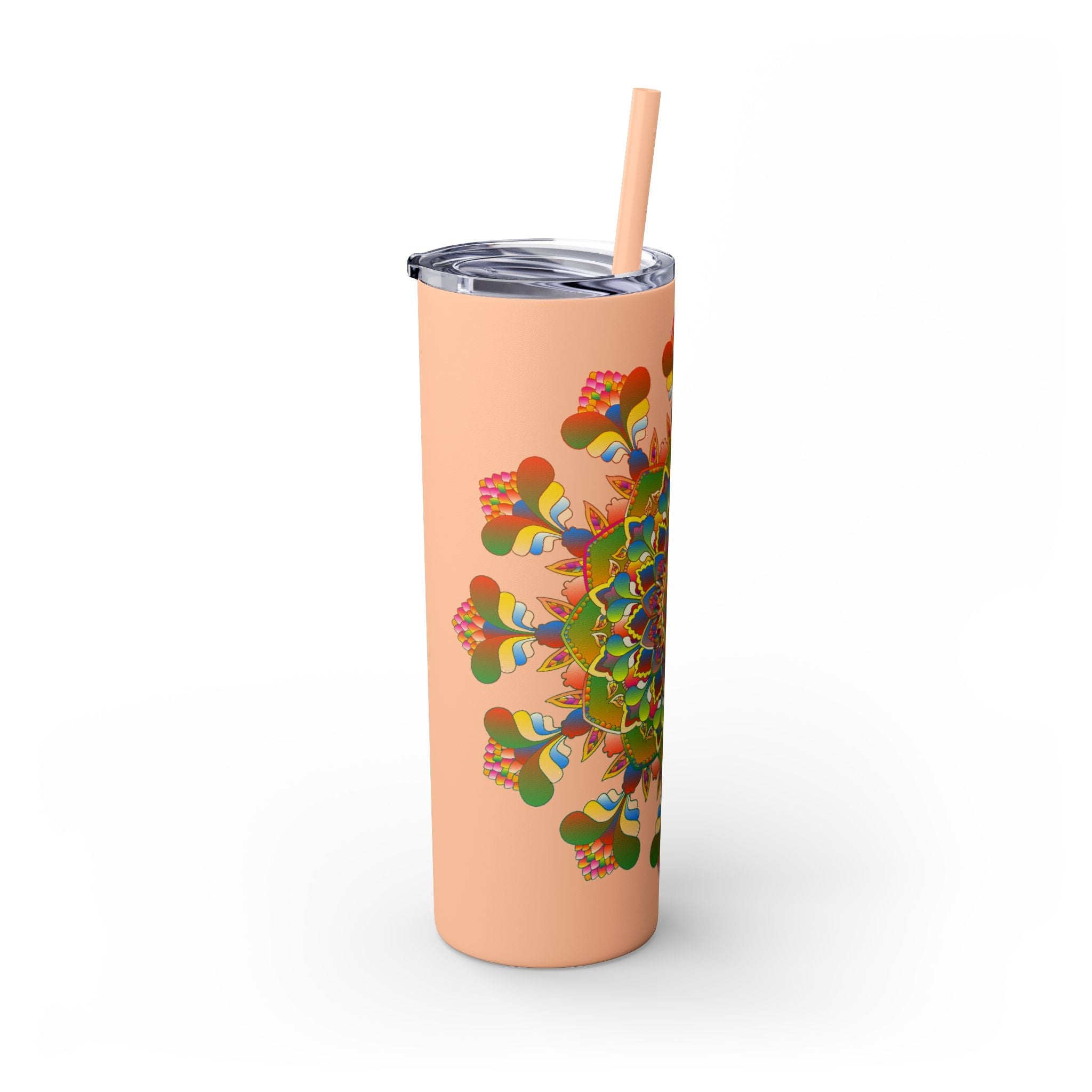 Colorful Mandala 20oz Skinny Tumbler - Hot/Cold Mug - Blululi