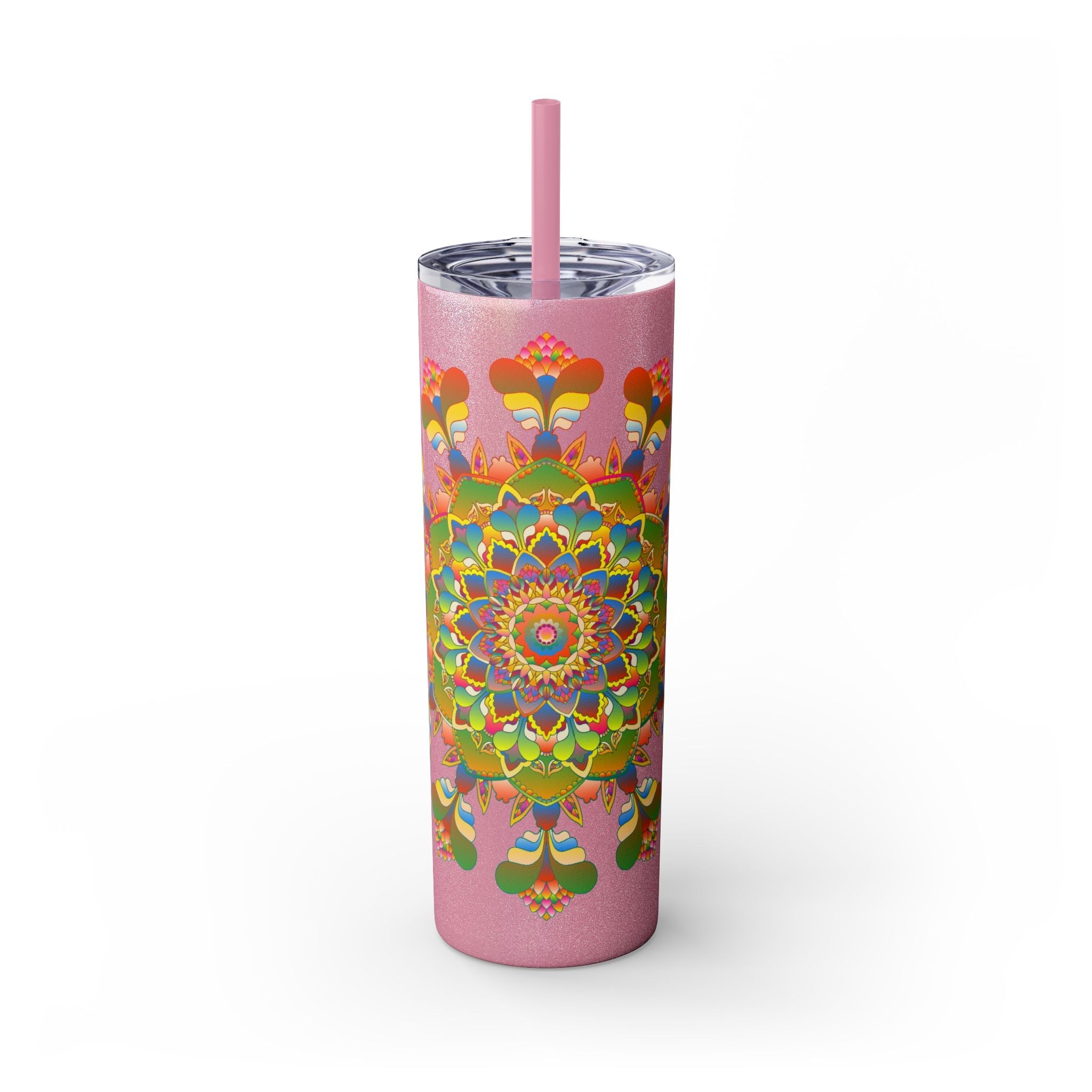 Colorful Mandala 20oz Skinny Tumbler - Hot/Cold Mug - Blululi