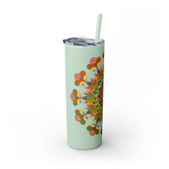 Colorful Mandala 20oz Skinny Tumbler - Hot/Cold Mug - Blululi