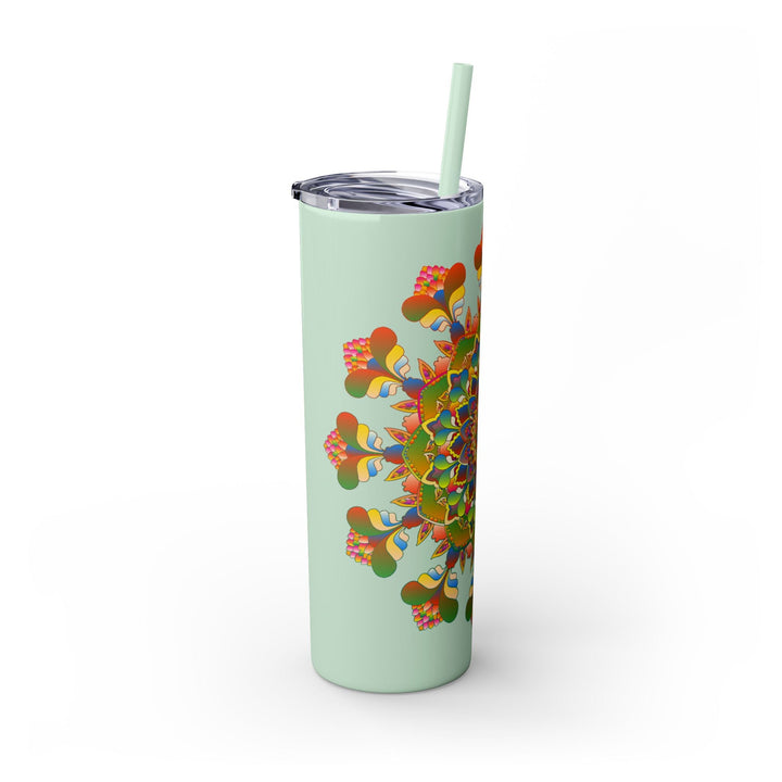 Colorful Mandala 20oz Skinny Tumbler - Hot/Cold Mug - Blululi