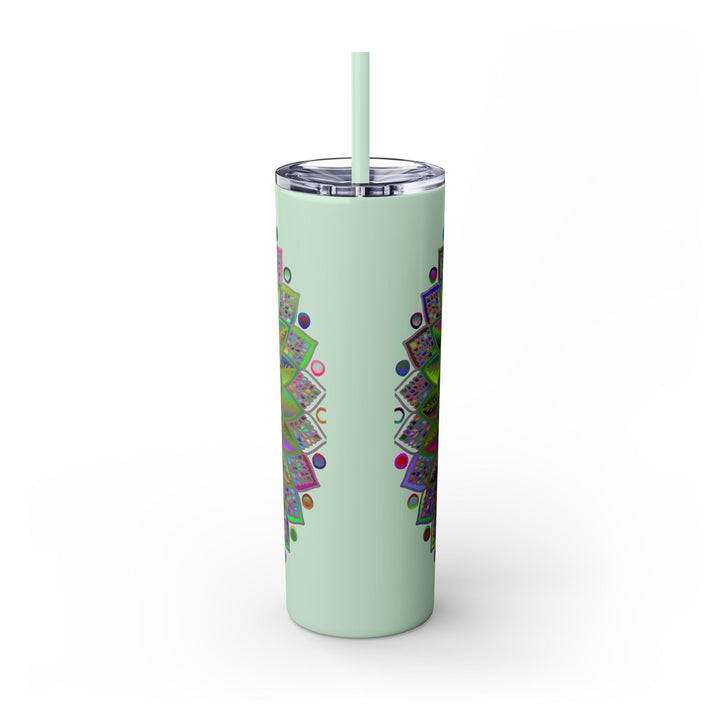 Colorful Mandala 20oz Skinny Tumbler - Hot/Cold Mug - Blululi